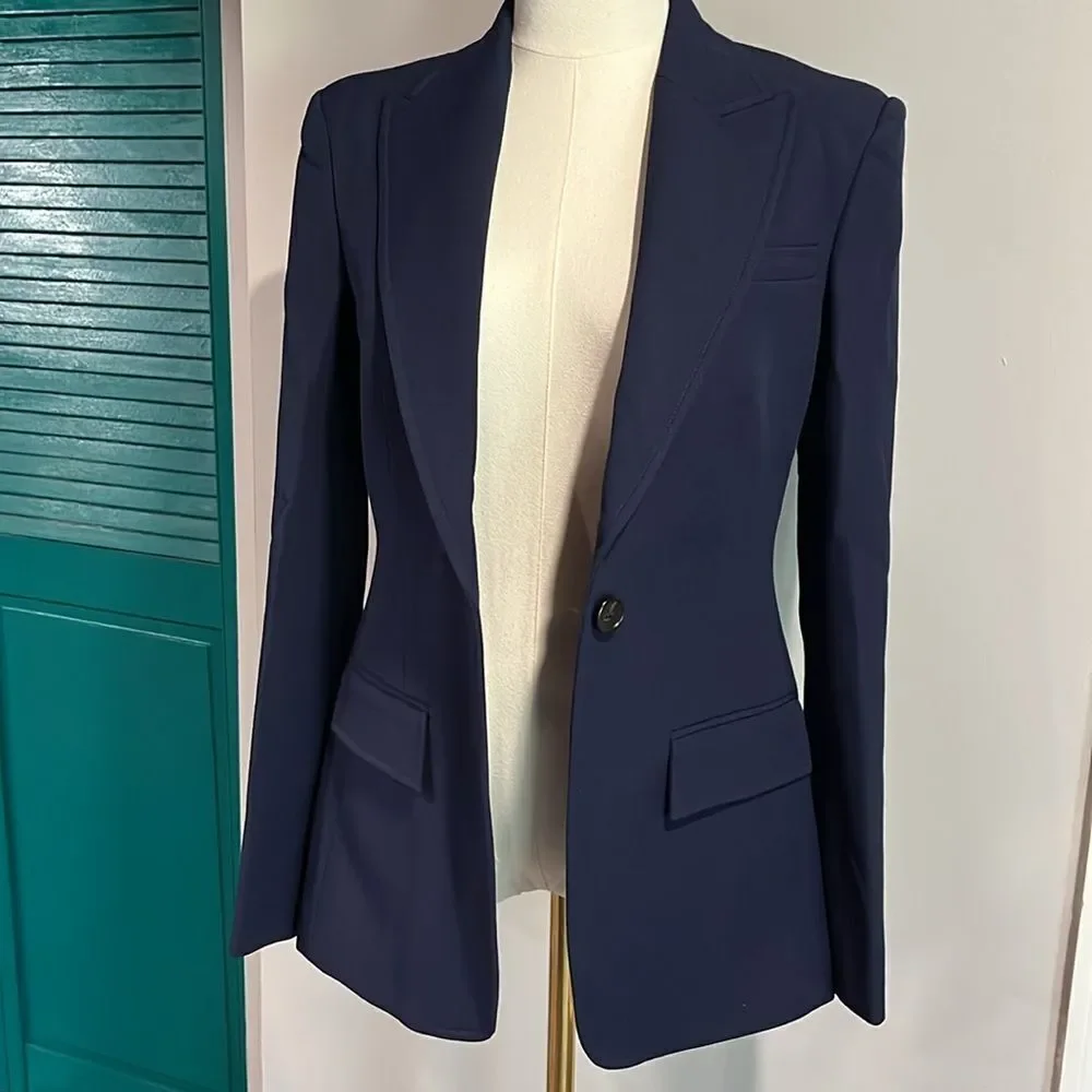 A.L.C. NWT Edie Jacket In French Navy - size 0 ($595) - Picture 12 of 14